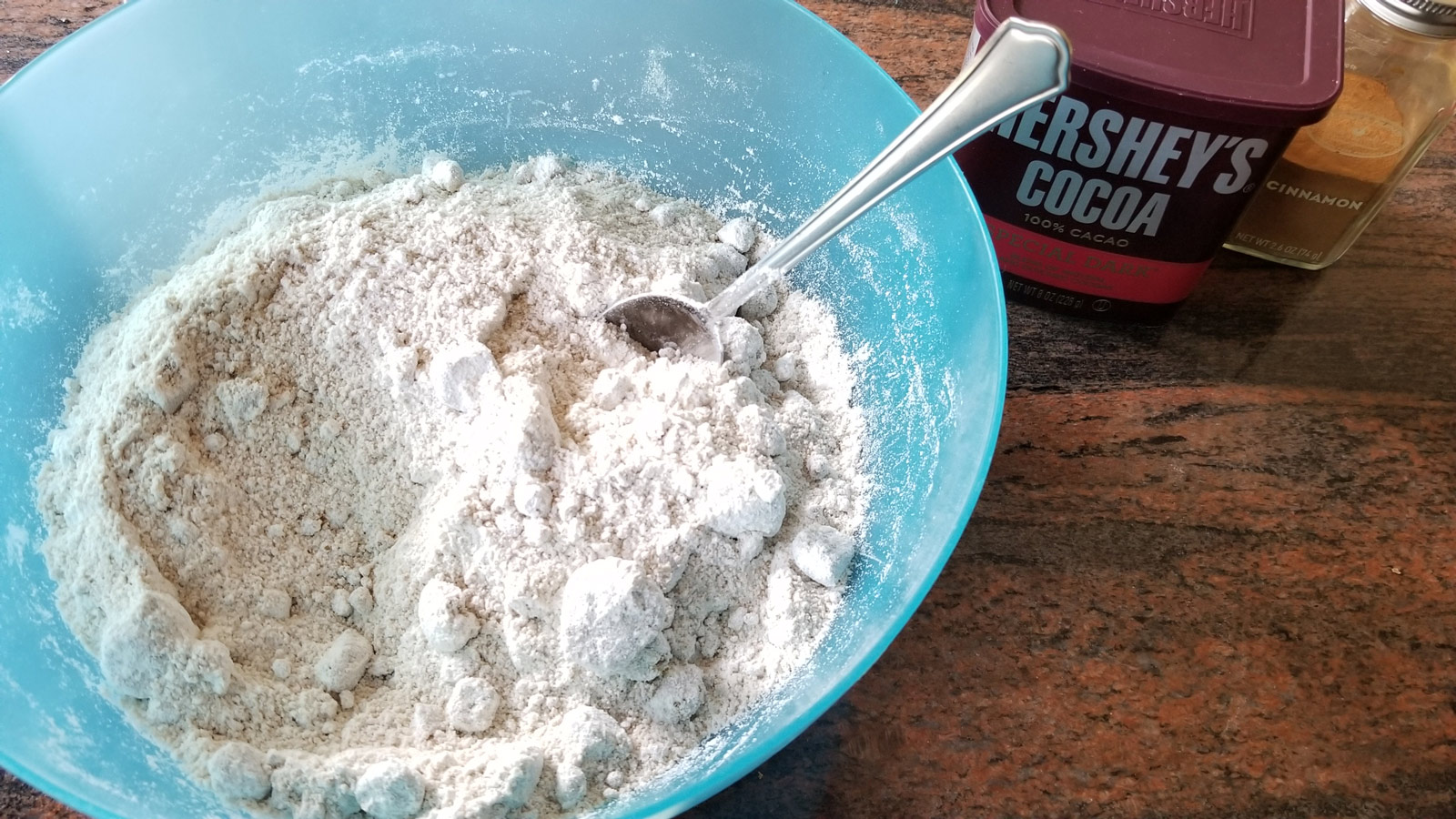 Sugar mixed into Flour